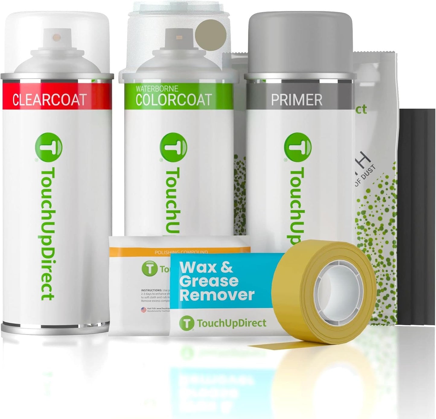 TouchUpDirect 1E3 Phantom Gray Metallic Compatible with Toyota Exact Match Touch Up Paint Aerosol - Platinum Kit