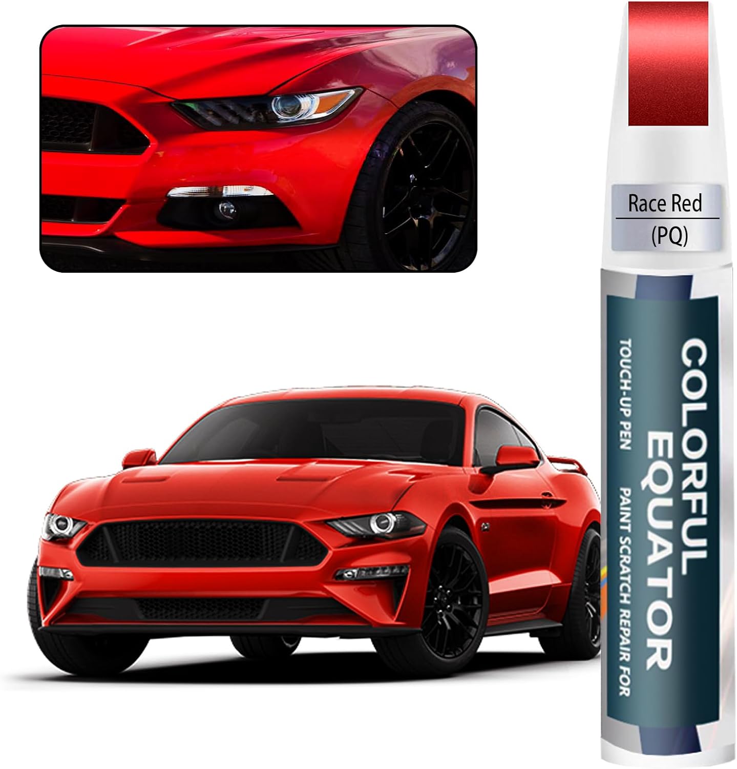 PQ Race Red Touch Up Paint for Ford, Car Paint Pen Scratch Repair Two-In-One Touch Up Paint, Premium Car Scratch Remover for Deep Scratches