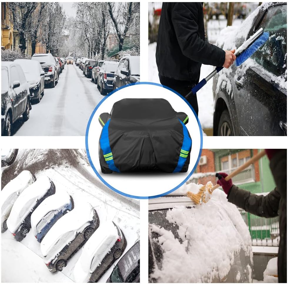 Avecrew Car Cover Custom Fit for Honda CRV, Waterproof All Weather Full Exterior Cover Rain Snow UV Protection Cover with Side Door Zipper Design
