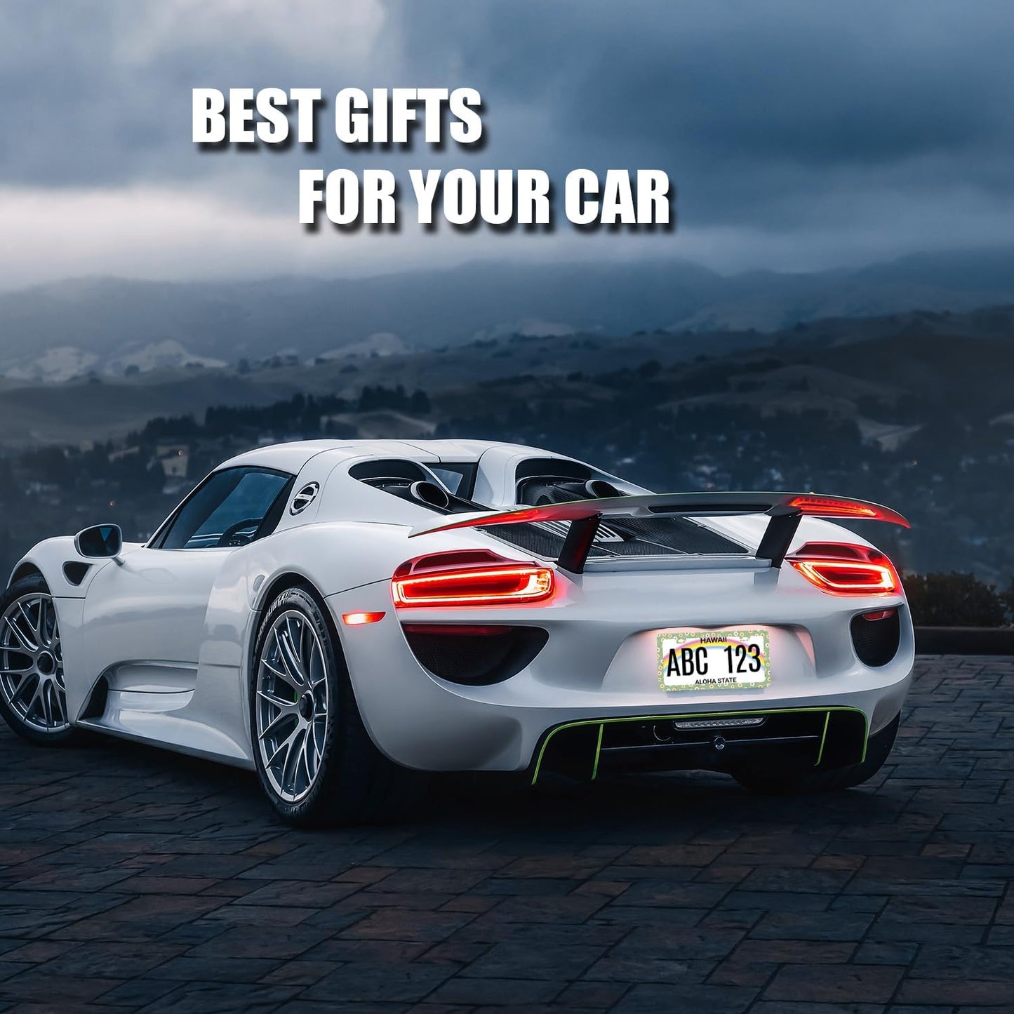 Cute Daisy Floral License Plate Frame Beautiful Flowers License Plate Holder for Personalized Car Decorative Stainless Steel Colorful License Plate Daisy Auto Part with Screws 12.2" x 6.2"