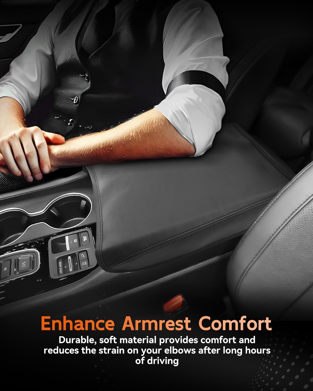 CDEFG for Honda Passport 2024-2025 2026 Center Console Cover Armrest Box Cover for Passport (EX-L, TrailSport, Black Edition) 2024 2025 2026 Accessories Console Arm Rest Protector