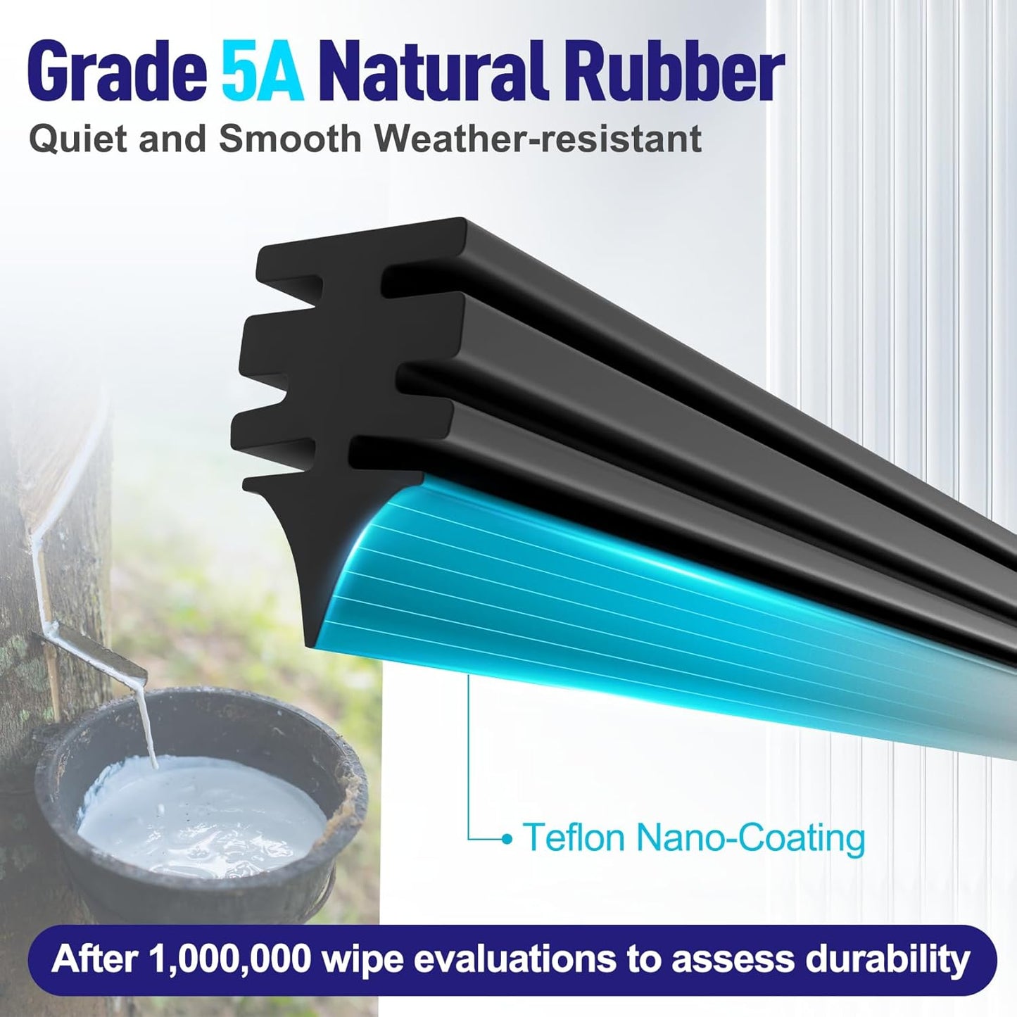 AJK Wiper Blades for Subaru Crosstrek XV 2013 2014 2015 2016 2017, 3 Piece All Weather OEM Quality Automotive Replacement Windshield Wiper Blades for My Car