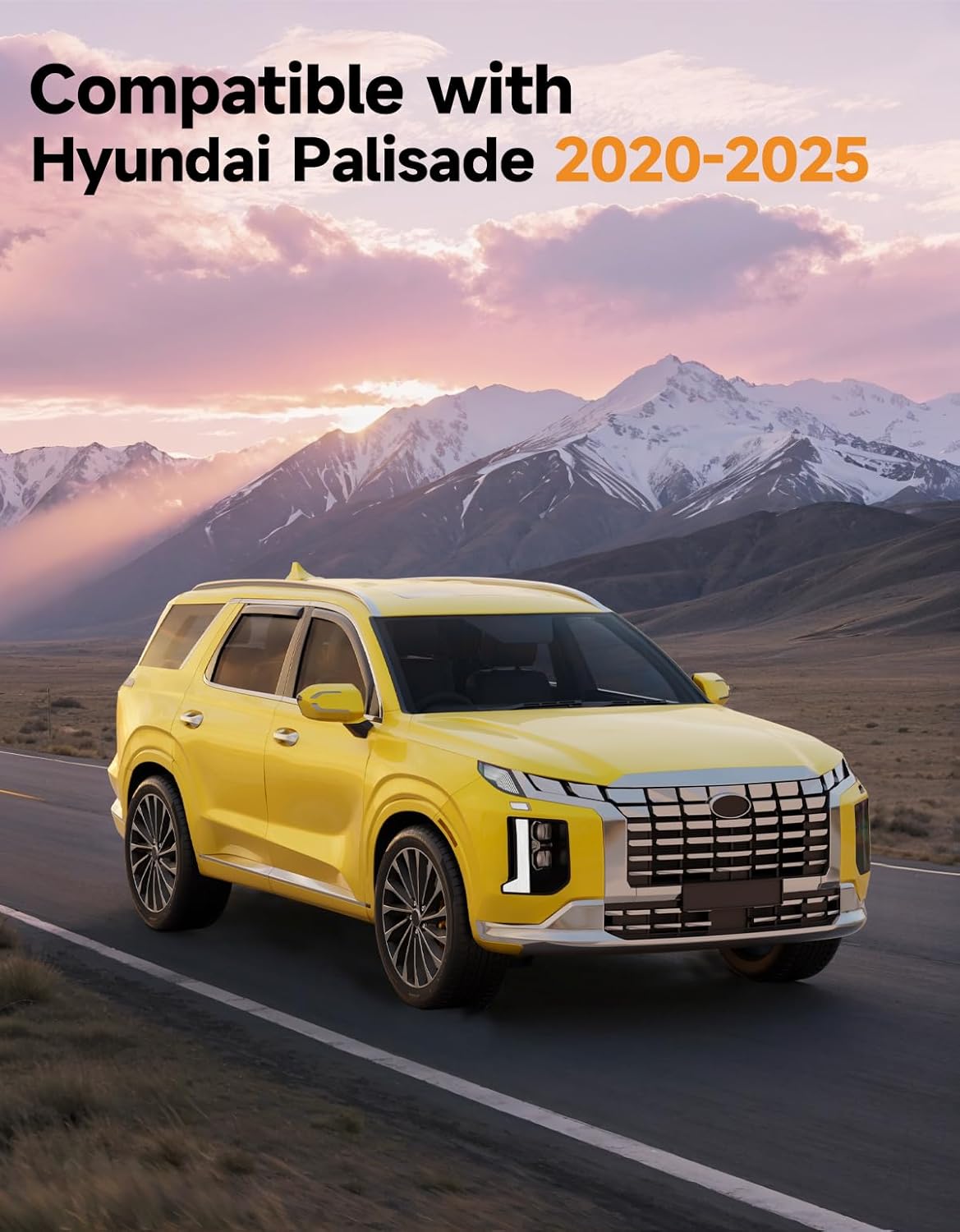 in-Channel Window Rain Guards Fit for Hyundai Palisade 2020 2021 2022 2023 2024 2025 Extra Durable Window Deflectors Vent Visors Shades Car Accessories Visors Rain Guards -4 pcs