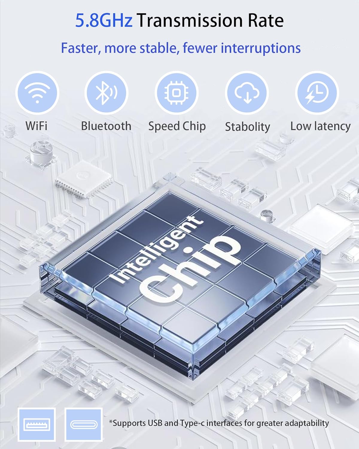 Wireless Carplay Adapter 2025 Ai Box for iPhone & Android Auto with Netflix YouTube Supports TF card Dongle Plug and Play Easy Setup Carplay Video entertainment box for iOS 10+ and cars after 2015 Car