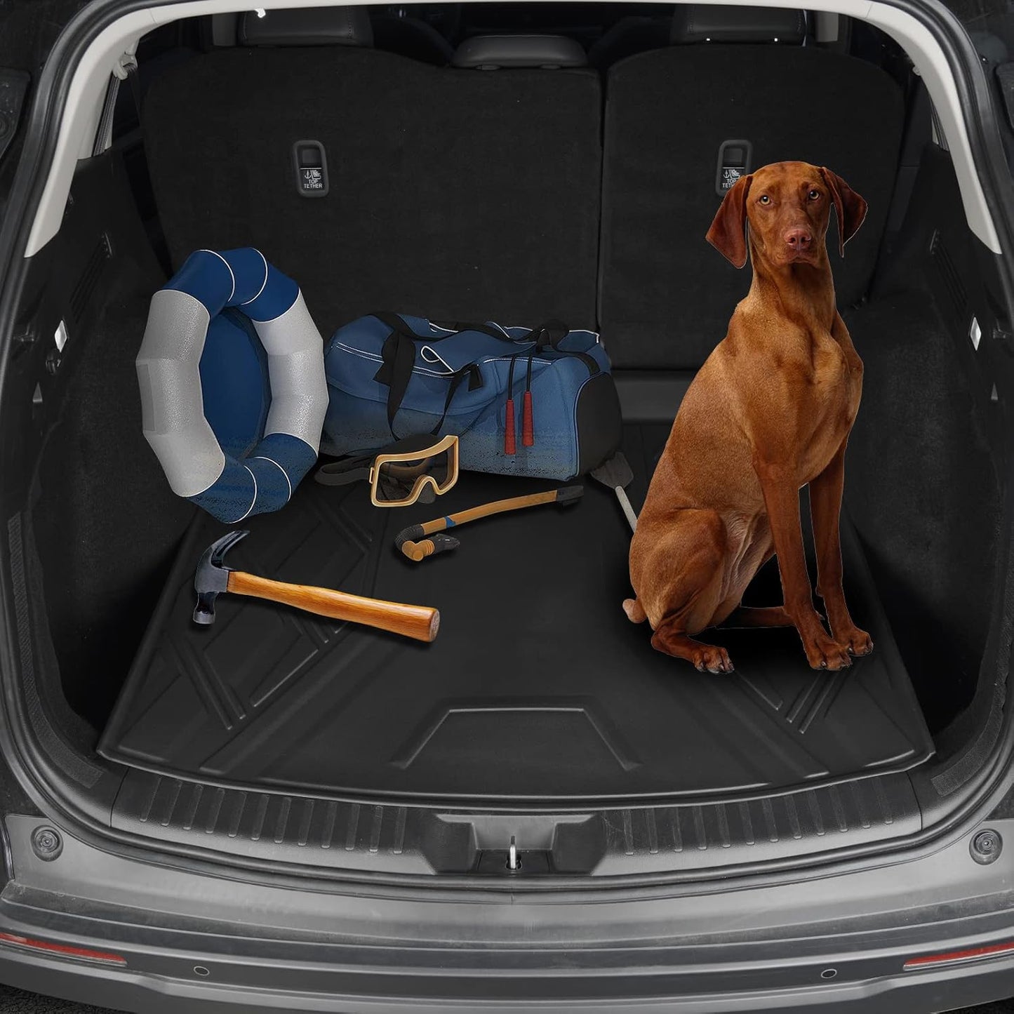 Floor Mats & Cargo Liner Fit for Honda CRV 2023-2025 2026 All Models (Include Hybrid) - Custom Fit All Weather Floor Liners & Trunk Mat (Upper Deck) 2025 CR-V Accessories Full Set Car Mats