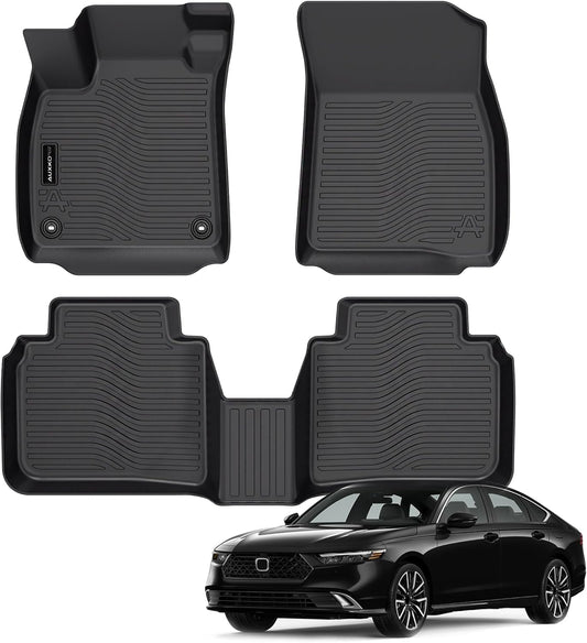 All Weather Floor Mats Fit for Honda Accord 2023 2024 2025 Include Hybrid TPE Rubber Liners Set Accord Accessories All Season Guard Odorless Anti-Slip Floor Mats