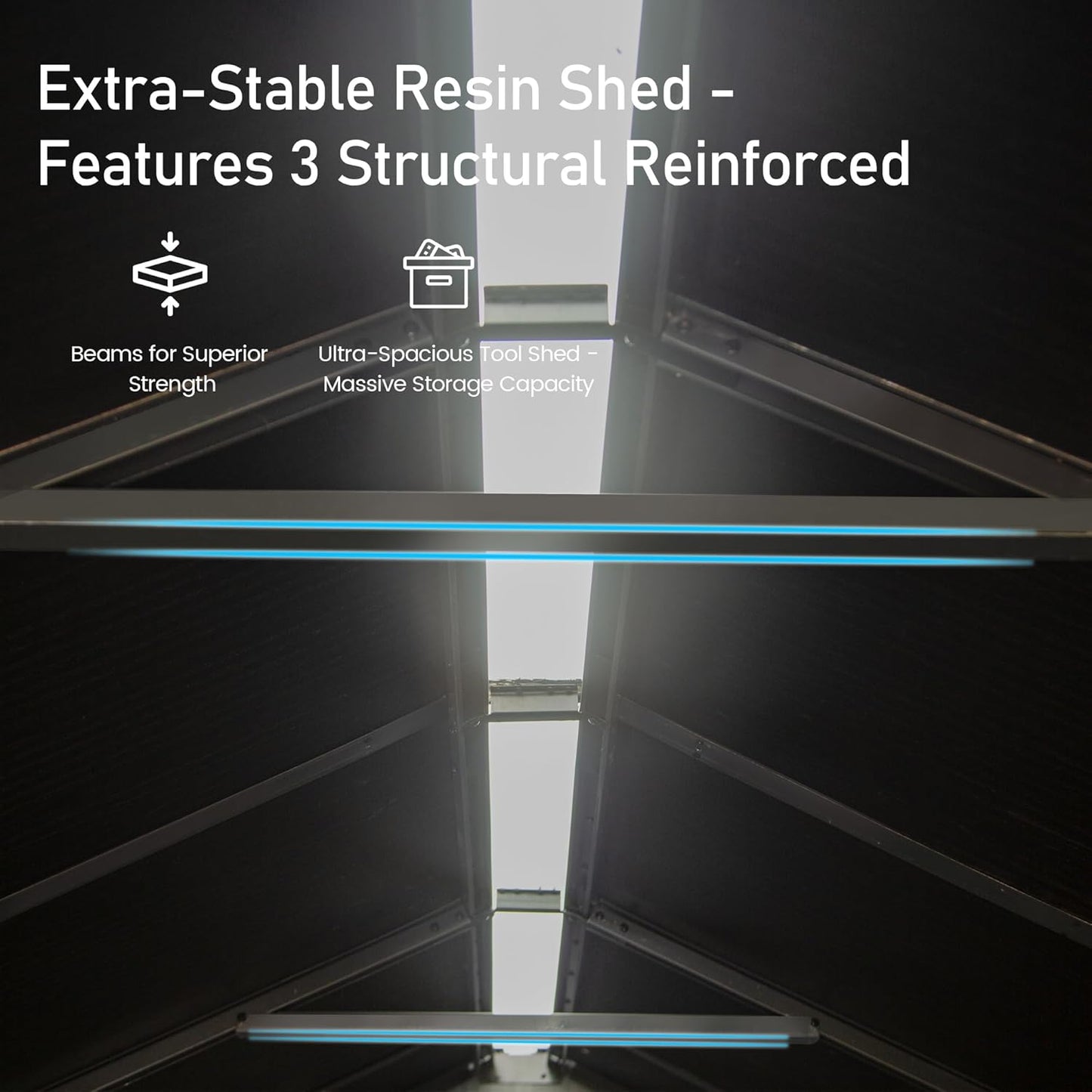 Domi 6x4 FT Outdoor Resin Storage Shed, All-Weather Double-Wall Storage Building for Backyard, Garden, Lawn Tools, Mower, Bike & Pool Equipment, Lockable Doors, Ventilated Roof, Grey