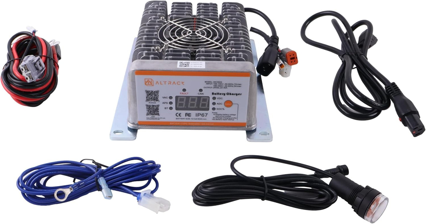 24V 27.1A Battery Charger 228476 228479 223160 223152 226460 Compatible with Skyjack SJ3215, SJ3215, SJ3219, SJ3219, SJ3220, SJ3226, SJ4720, SJ4726, SJ4732, SJ4740, SJ4620, SJ4626, SJ4740