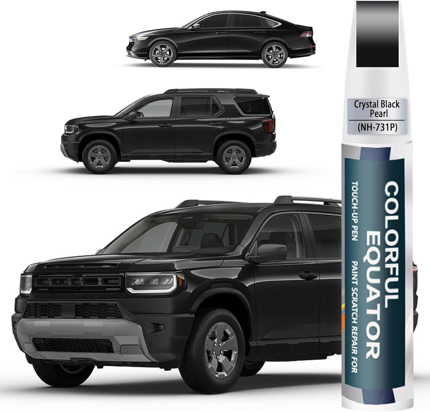 Crystal Black Pearl(NH-731P) Touch Up Paint Compatible with Honda, Car Paint Pen Scratch Repair Two-In-One Touch Up Paint, Premium Car Scratch Remover for Deep Scratches