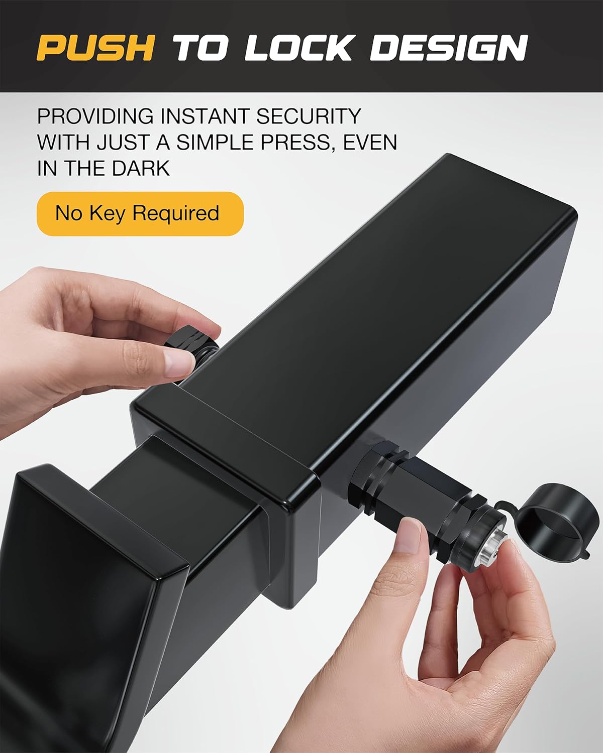 RETRUE Heavy-Duty Trailer Hitch Locks - 5/8" Pin for 2" and 2-1/2" Class III-IV Receivers, Includes 5 O-Rings and Weatherproof Caps, Ideal Trailer Accessories