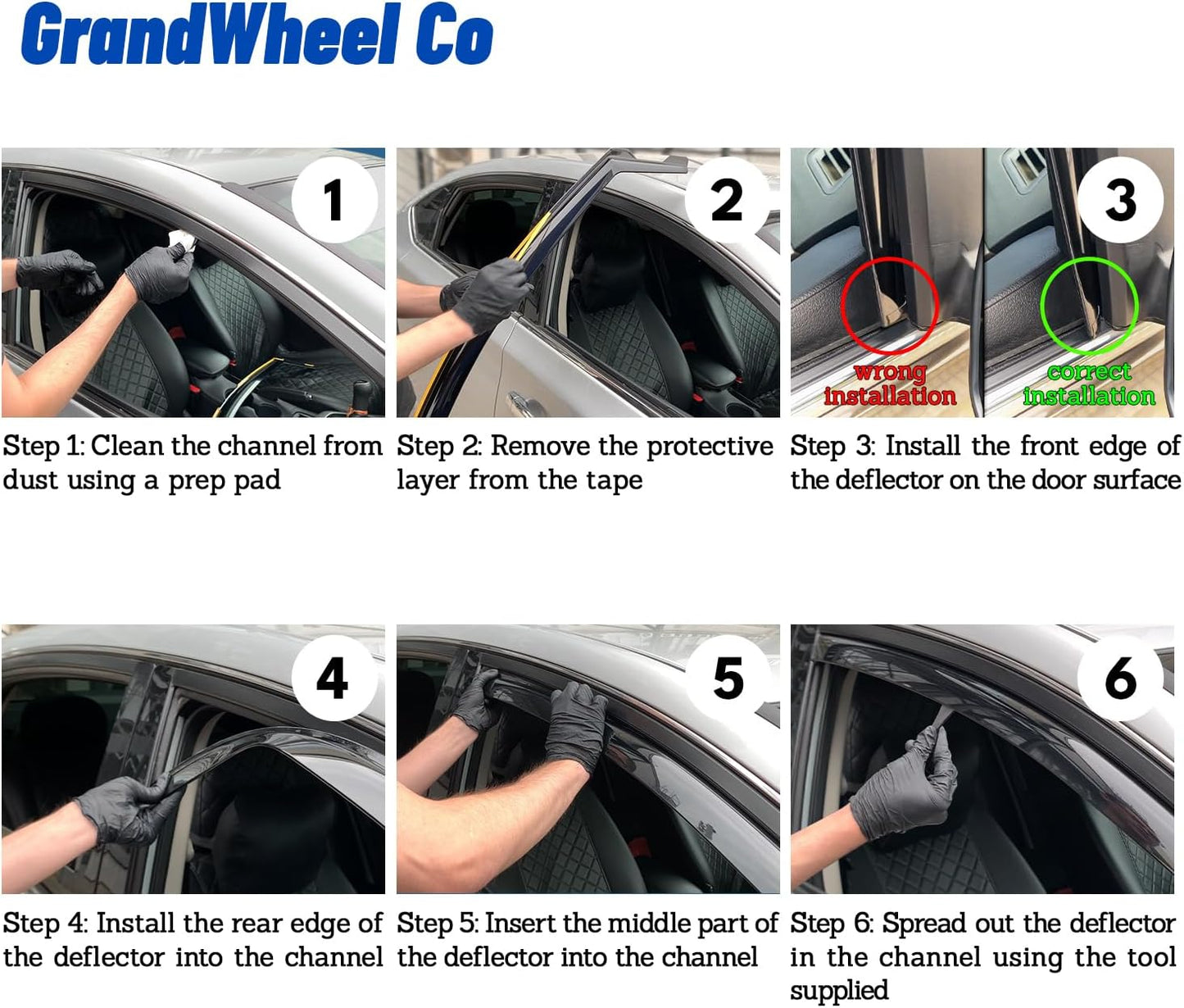 Window Deflectors Smoke Tinted In-Channel Side Window Vent Visor Deflectors Rain Guards Compatible with Sportage 2023-2025 -4pcs. GW0725