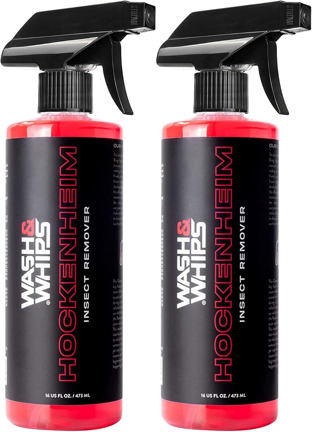WASH&WHIPS Hockenheim Insect Remover - for Droppings & Grease for Car Detailing, RVs, Trailers, Airplanes Professional Strength Dissolves without Scratching, 16 fl oz (2pk)