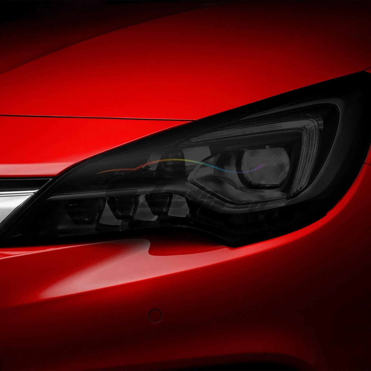 Free Tool Kit 12"x36" (1FT x 3FT) Glossy Dark Black Smoke Headlight Taillight Fog Light Side Marker Vinyl Tint Film Self Adhesive