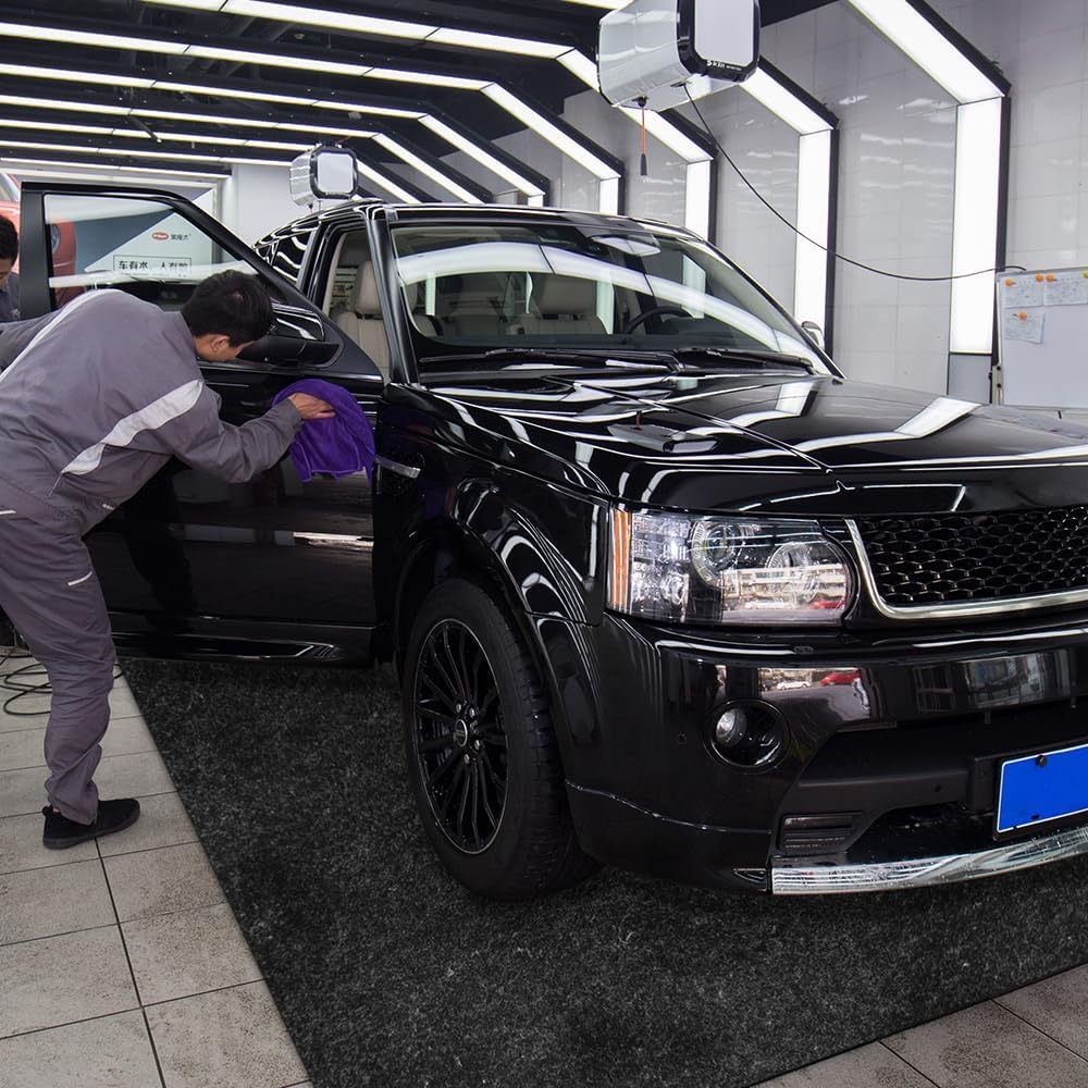 Oil Spill Mat - Garage Floor Mat, Absorbent Oil Pad, Premium Maintenance Mat, Waterproof, Contain Liquid, Protect Garage Surface from Spill & Stain, Reusable, Washable, Durable, Black 59×36inches