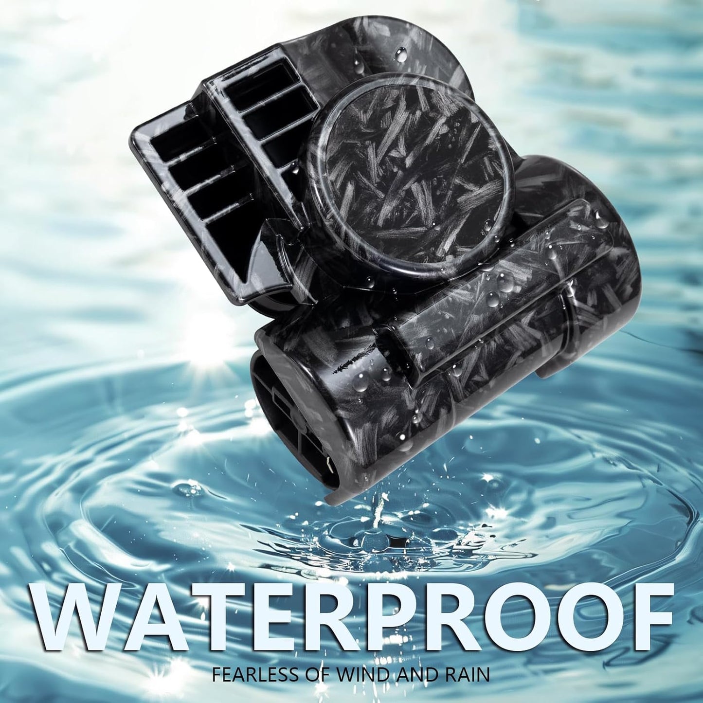 Loud Car Horn with Relay,150dB Train Horn for Motorcycle,12V Air Horns for Car,Black & Gray Personalized Pattern,Dark Style Motorcycle Waterproof Snail Horns