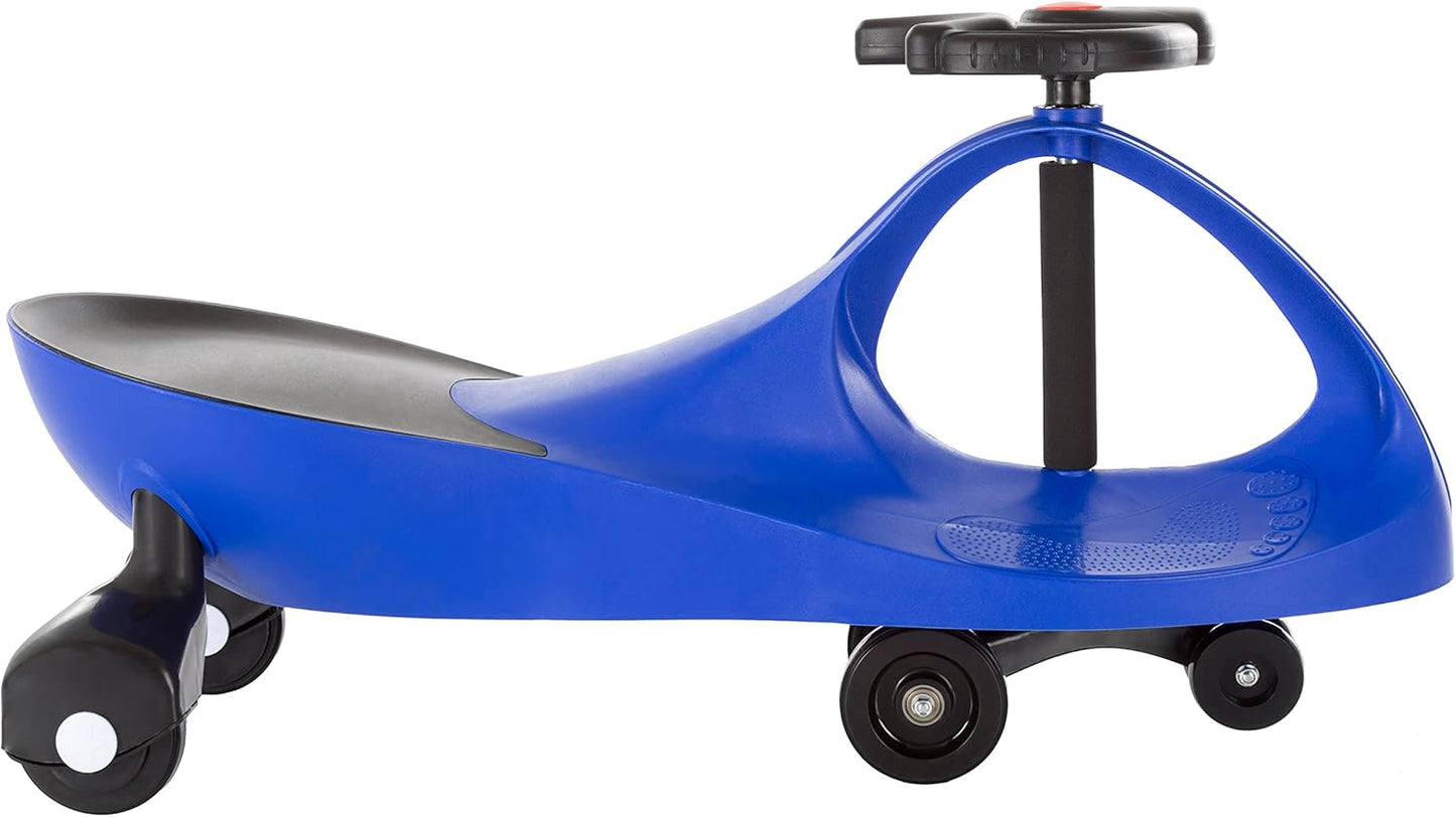 Lil' Rider Wiggle Car Ride on Toy - No Batteries, Gears, or Pedals - Just Twist, Swivel, and Go - Outdoor Ride on for Kids 3 Years and Up (Blue), Large