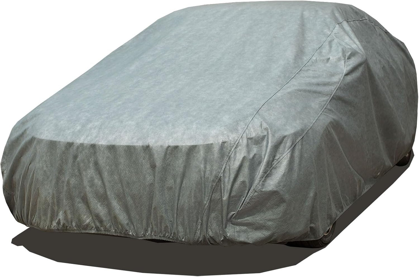 All Weather Waterproof Car Cover, 7-Layer Non-Woven Cotton Car Covers for Automobiles Car Snow Cover, Full Exterior Covers, Winter Rain Sun Sedan, Grey, Size Sedan C6 206”-228”