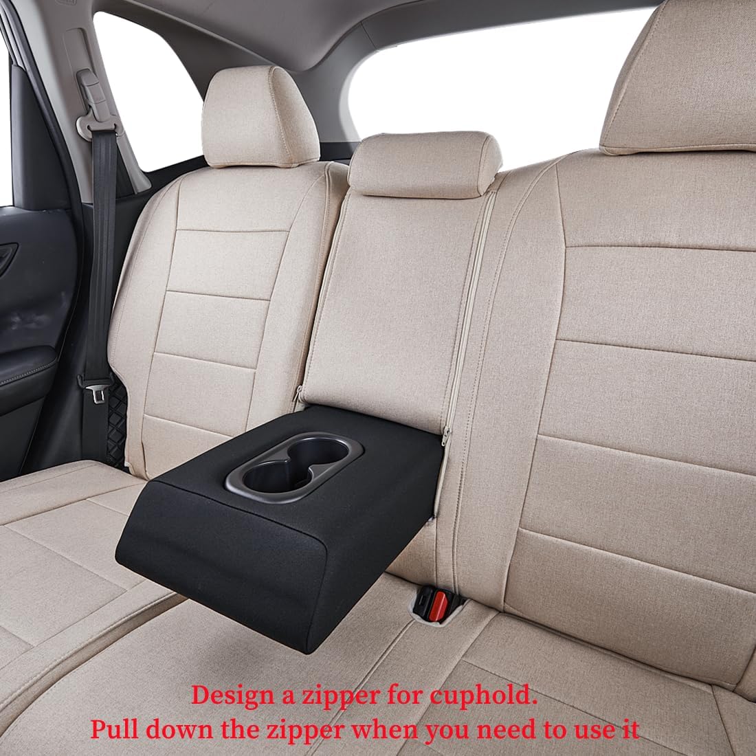 coverdream Custom Seat Covers Compatible with Select Honda CRV 2015 2016 Models (Beige,Full Set)