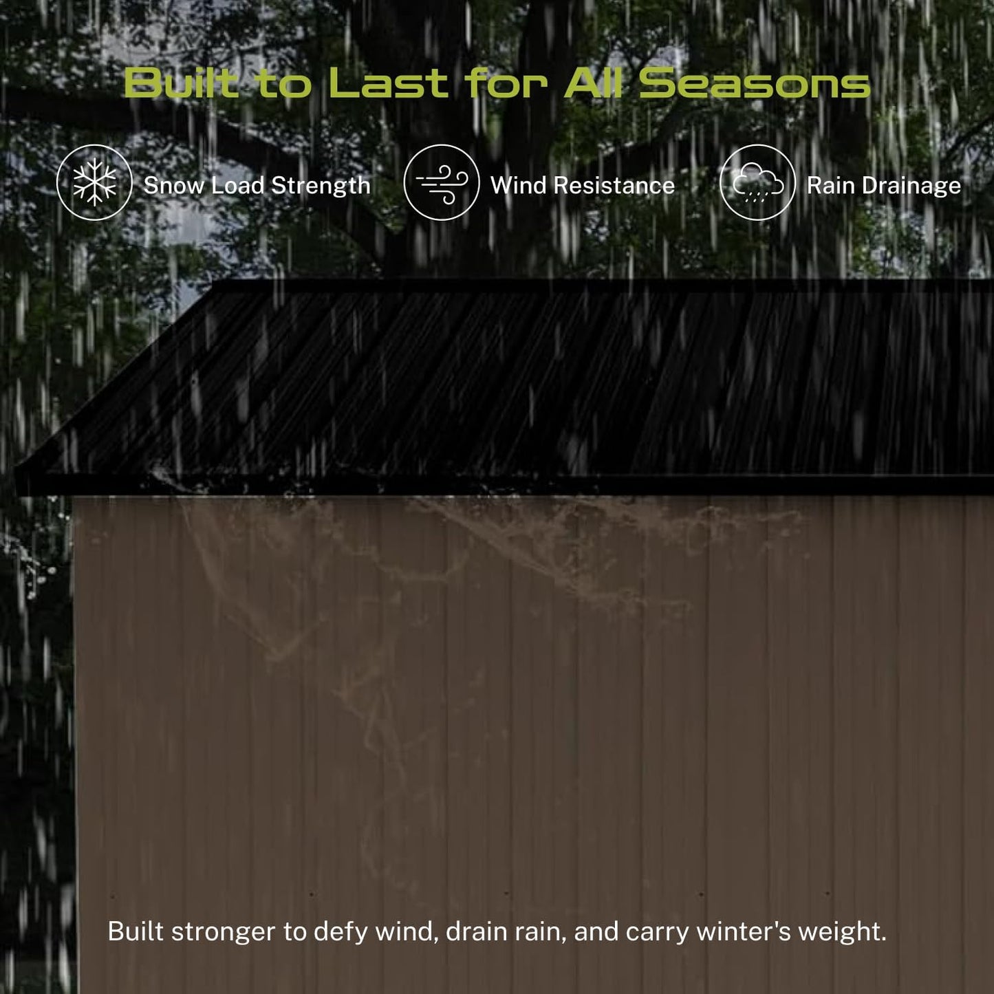 6' x 4' Outdoor Storage Shed, Sturdy Metal Building w/Lockable Doors for Garden, Backyard, Poolside and Lawn, Brown