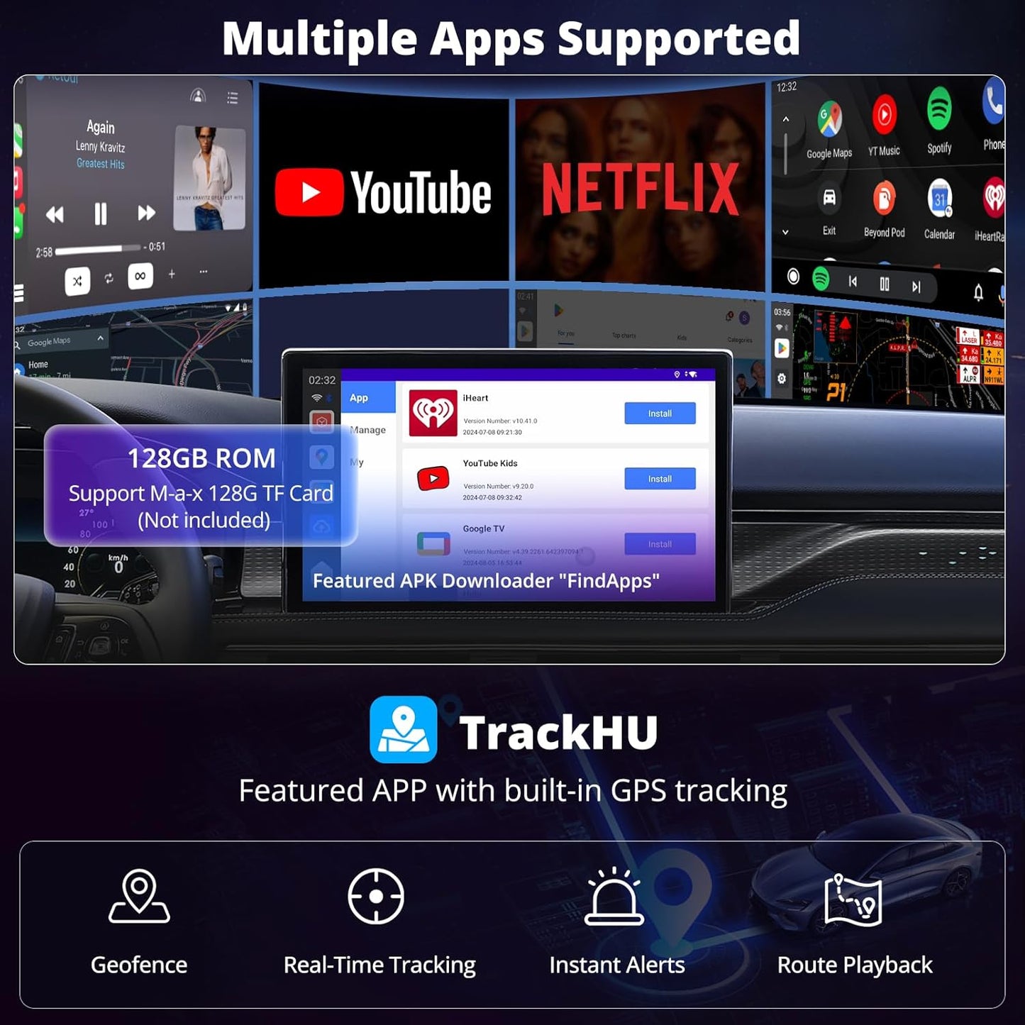 CB6 CarPlay AI Box & Android AI Box, Wireless CarPlay/AndroidAuto Adapter, Plug & Play CarWave Car Smart Box with AI DriveChat, GPS Track, Android 13, 2 BT, 4G LTE, 8G+128G, Black