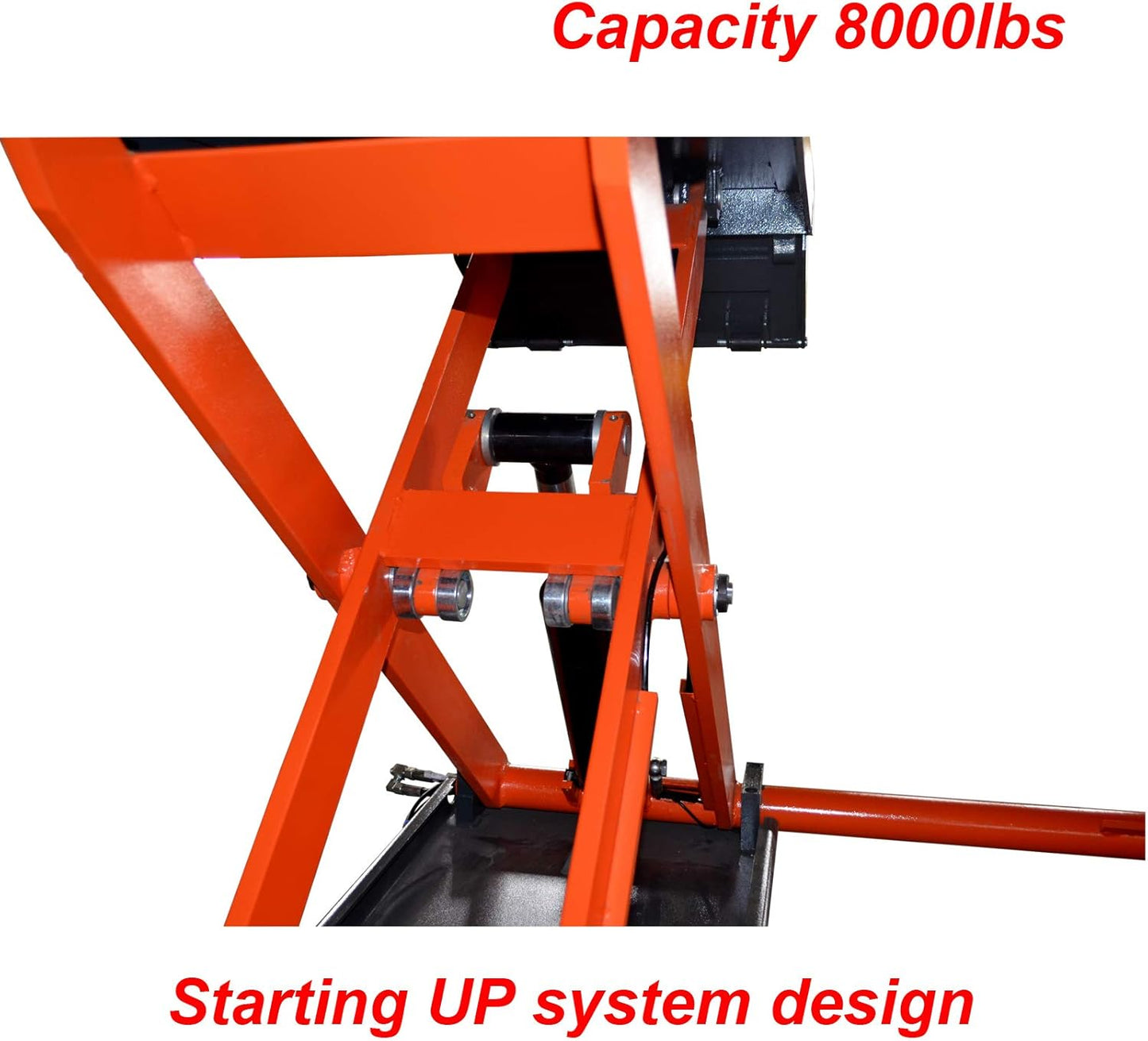 Mid Rise Scissor Lift 8000lbs Penumatic Release Auto Lift 220V/1PH Automotive Lift for Home Shop Garage