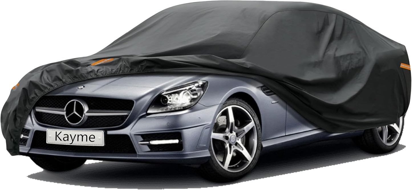 Kayme 7 Layers Car Cover Custom Fit for Mercedes Benz SLK Class 200 230 250 280 320 350 (1996-2025) Waterproof All Weather for Automobiles, Outdoor Full Cover Rain Sun UV Protection.