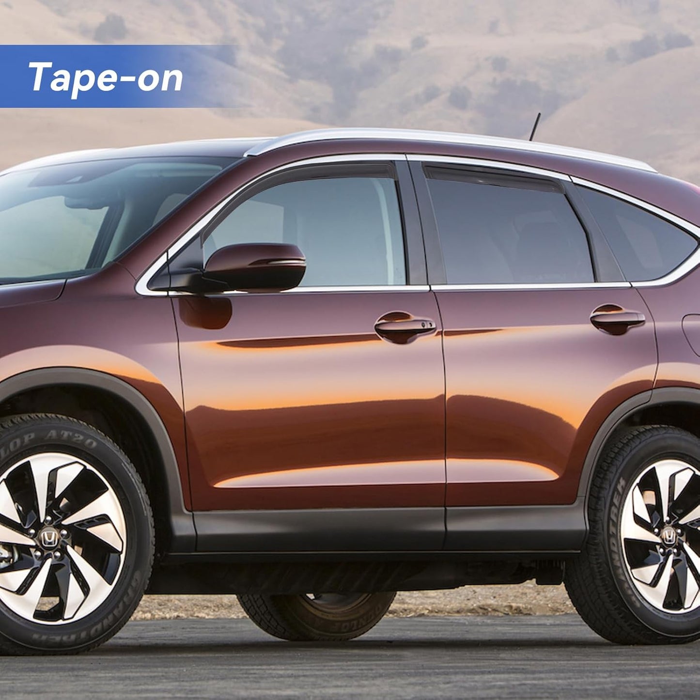 Window Visors Rain Guards for 2012 2013 2014 2015 2016 Honda CRV, Out-Channel Window Vent Wind Deflectors Visors Shades for 12 13 14 15 16 CR-V SUV