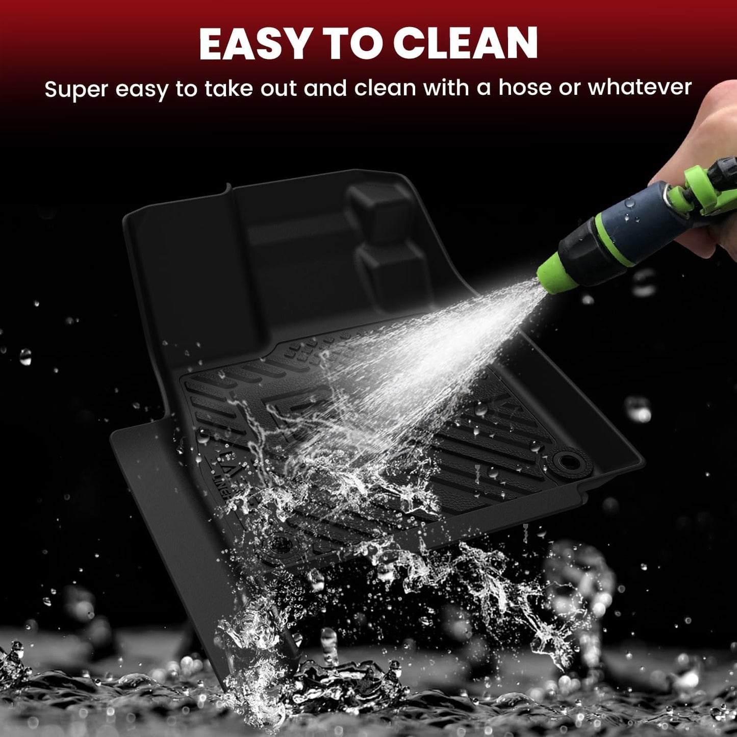 LASFIT Floor Mats for Honda Passport 2026, All Weather TPE Custom Fit Passport Floor Liner Accessories, 1st & 2nd Row, Black