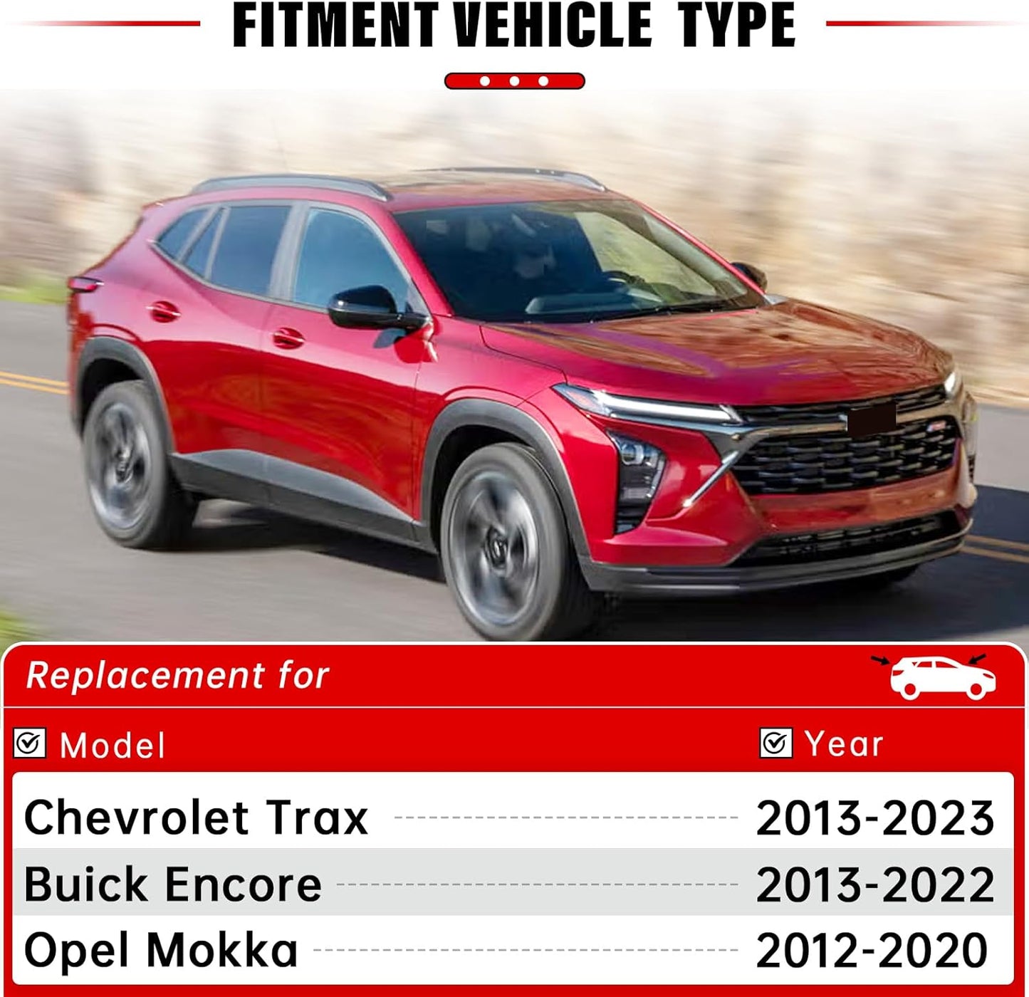 Windshield Wiper Blades Replacement for 2015-2022 Chevy Chevrolet Trax Original Factory Quality Front Rear Wipers Blade Set for My Car - 26" 14" 10" (Pack of 3)