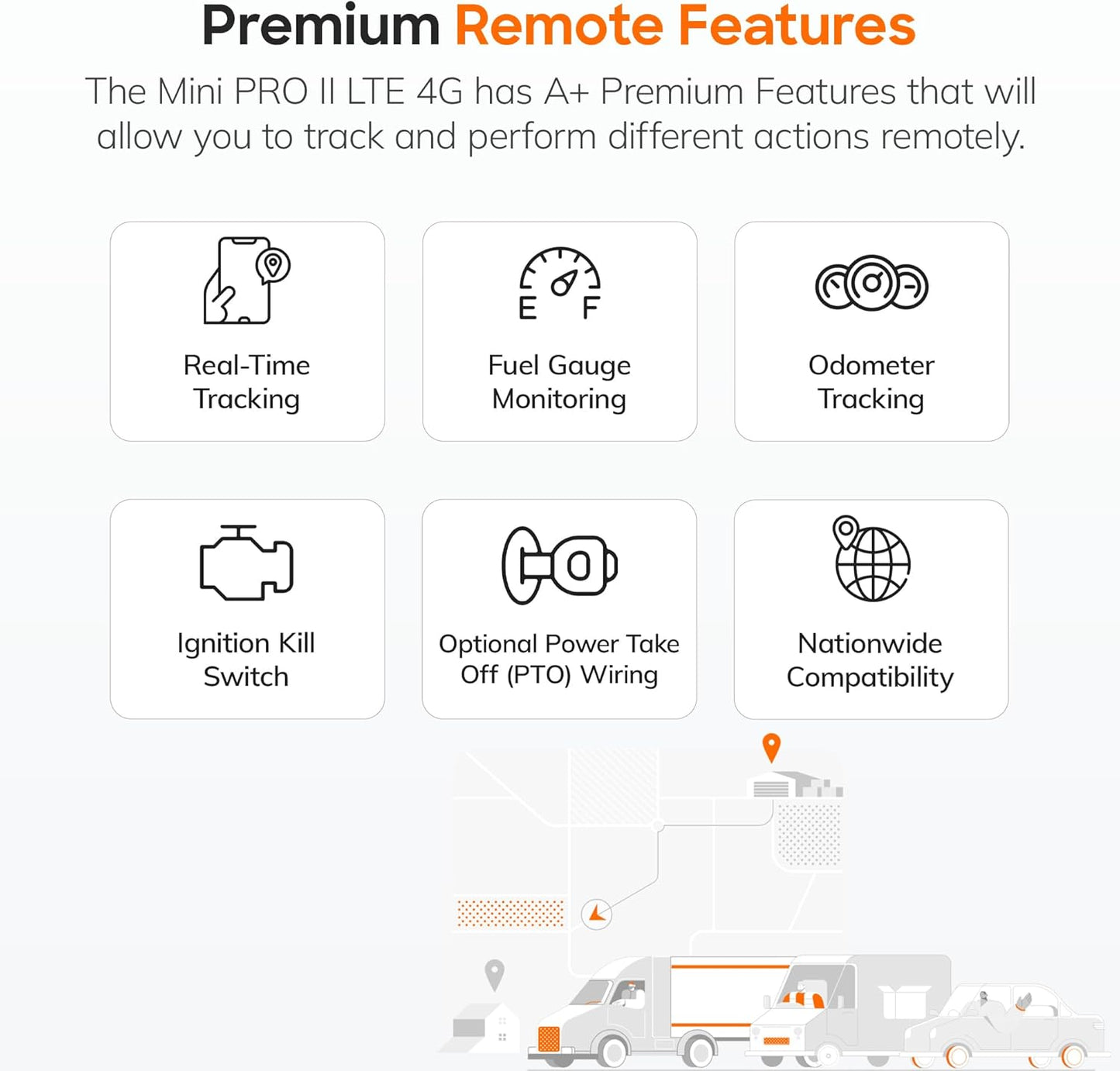 Mini PRO II LTE 4G GPS Tracker for Vehicles, Motorcycles, Trucks, Trailers, w/Remote Killswitch, Real-Time Tracking, Compact Weatherproof Car Tracker, Hardwired, Easy Setup, No Contract