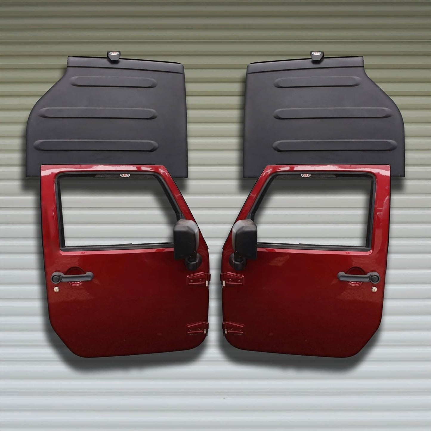 EZ4x4 Garage Wall Freedom Panel & Wrangler Door Storage Hangers Combo Kit, Heavy Duty Metal Storage Holder Bracket Compatible with JL, JLU & JT
