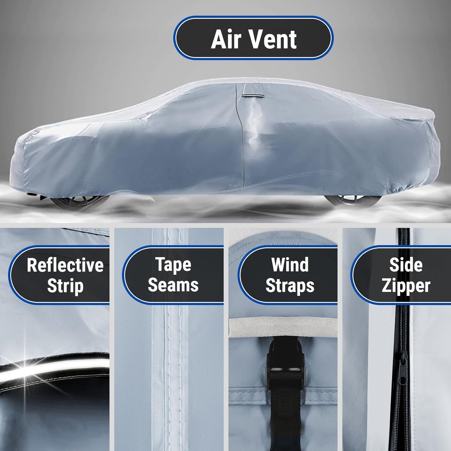 iCarCover Premium Car Cover for 1979-1985 Buick Riviera Heavy Duty Waterproof All-Weather Automobiles Custom Fit Indoor Outdoor UV Snow Protection Covers with Straps and Bag