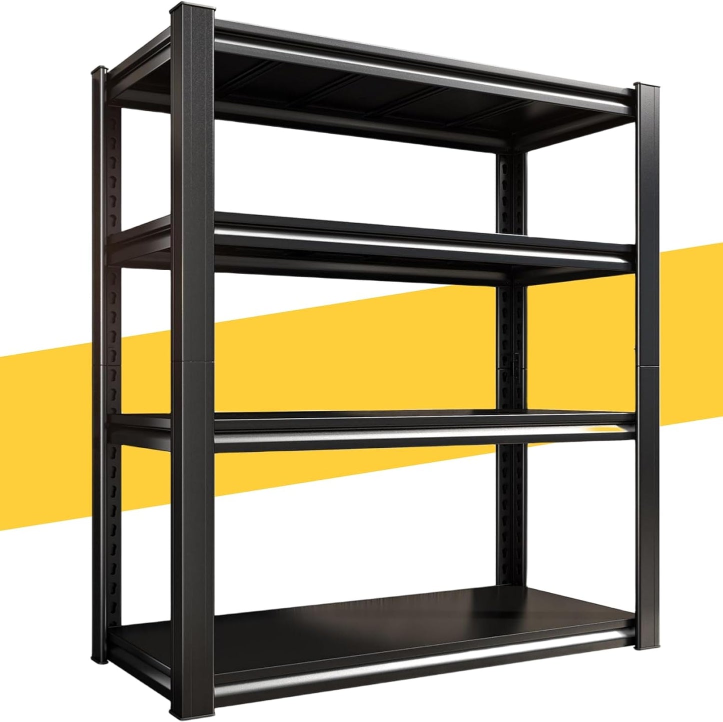 Raybee 40" W Garage Shelving 2000 LBS Storage Shelves 4 Tier Heavy Duty Shelving Adjustable Metal Shelves for Garage,Basement, Warehouse, 40" W x19 D x57 H