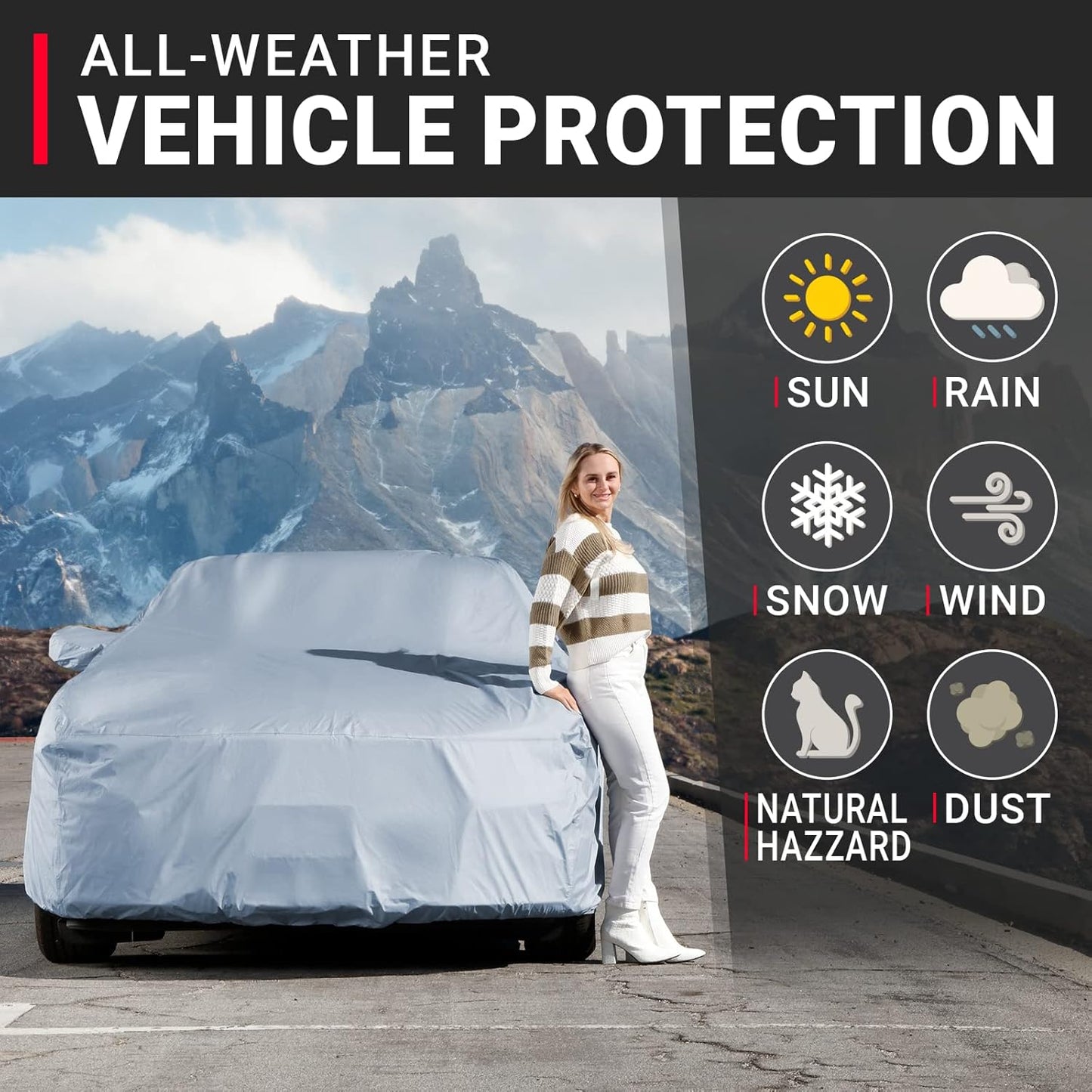 iCarCover Premium Car Cover for 1986-1988 Buick Riviera Heavy Duty Waterproof All-Weather Automobiles Custom Fit Indoor Outdoor UV Snow Protection Covers with Straps and Bag