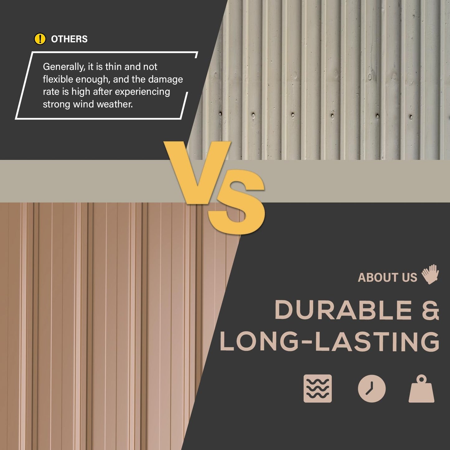 AECOJOY 10'x10' Outdoor Storage Shed, Large Metal Sheds & Outdoor Storage Clearance Steel Yard Shed with Lockable Doors, Utility and Tool Storage Garden Sheds for Barkyard, Patio and Outside Use