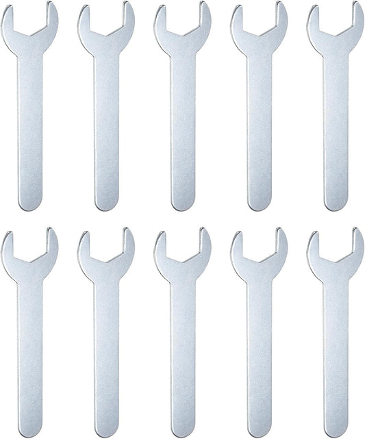 HARFINGTON 10pcs Small Wrench Open End Wrench 19x108x2mm Metric U-Shaped Single Open Ended Spanner Super Thin Small Flat Head Galvanizing Wrench for Automotive Repair Furniture Assembly