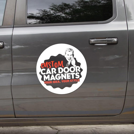 Custom Car Magnet Signs for Businesses (18" Round) 2 pk - Personalized Car Magnets for Advertising and Vehicle Promotion - Advertising Magnets for Cars Door - Professionally Printed