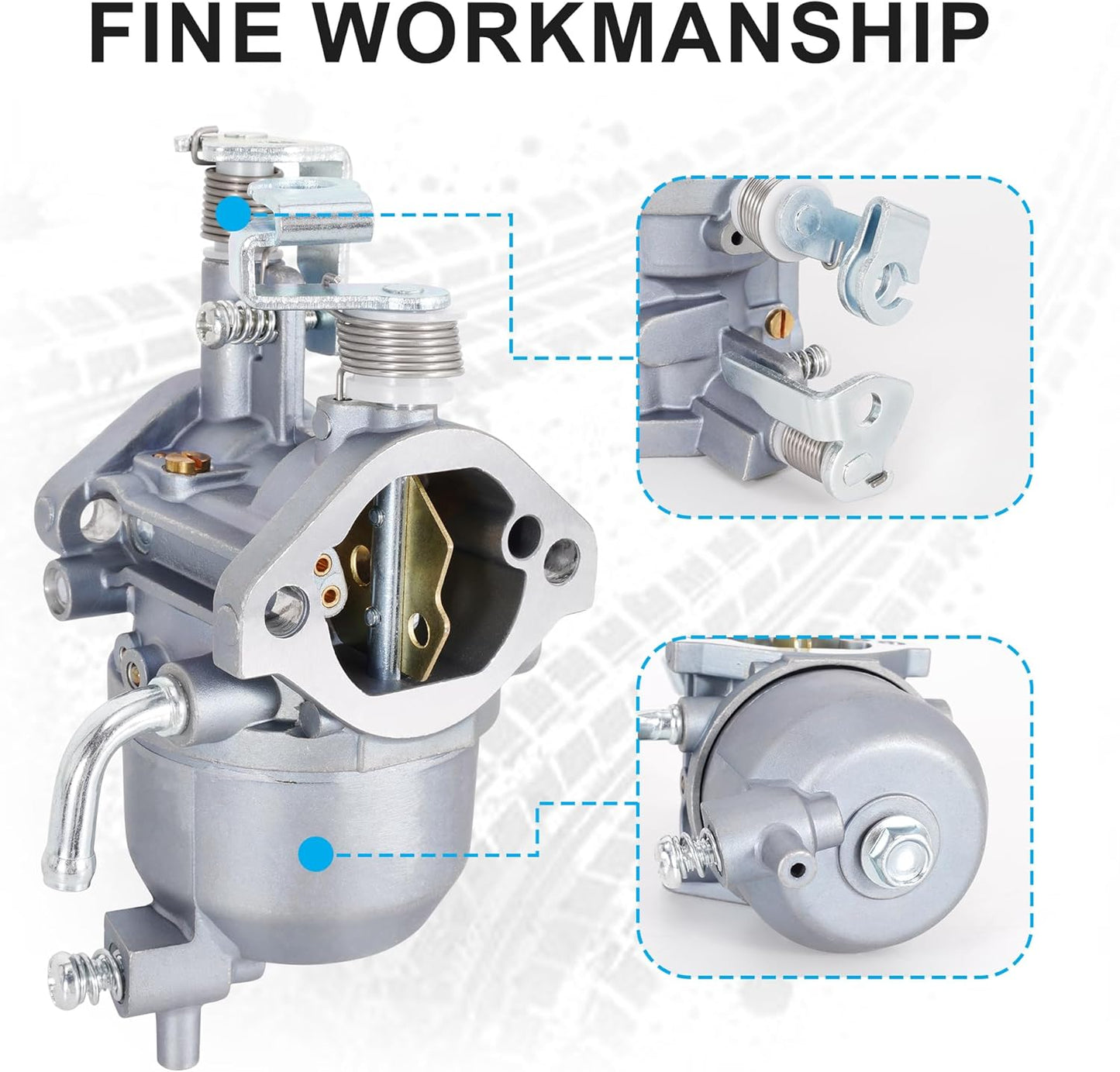 Carburetor Compatible with Engine E-Z-GO RXV, 2010-2014 Valor ST 400 MPT 800 Refresher 1200 Cushman 280 Commander 2200 Bellhop, 2010-2015 TXT, Carburetor for 13HP FJ400D Engine Motor Golf Cart