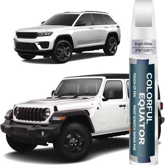 PW7/GW7 Bright White Touch Up Paint for Jeep, Car Paint Pen Scratch Repair Two-In-One Touch Up Paint, Premium Car Scratch Remover for Deep Scratches