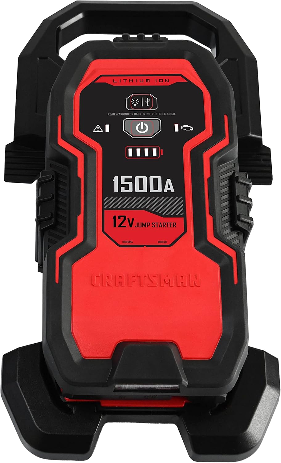 CRAFTSMAN Lithium Jump Starter and Portable Power Pack, CMXCESM264, 3-in-1, 2.4 Amp USB Port, LED Light, 1500 Amps, 12 Volt, for Motorcycle, Car, SUV, Truck, and Marine Batteries