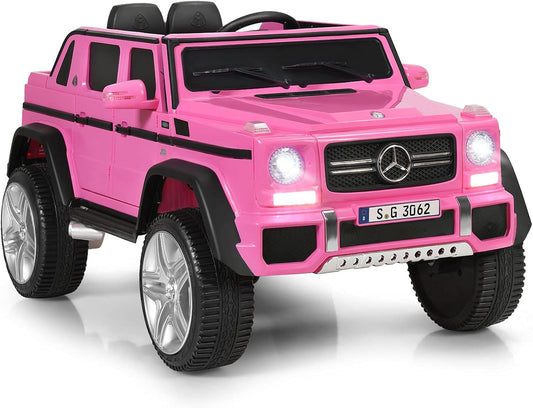 HONEY JOY Ride On Truck, Licensed Mercedes-Benz Maybach G650 Battery Powered Ride On Toys Car, LED Lights, Music, Slow Start, 12V Electric Cars for Kids, Gift for Boys Girls (Blue)