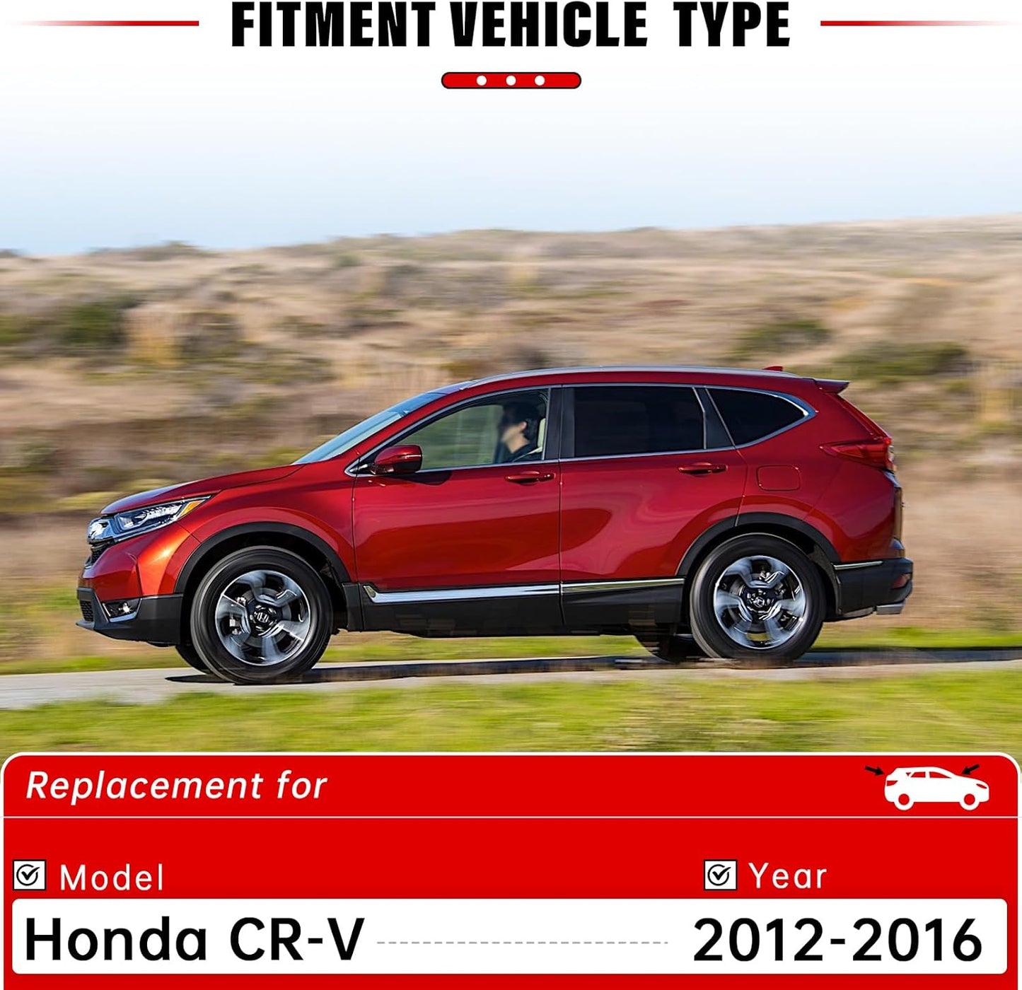 Windshield Wiper Blades Replacement for Honda CRV CR-V 2012 2013 2014 2015 2016 Original Factory Quality Front Rear Wipers Blade Set for My Car - 26" 16" 13" (Pack of 3)