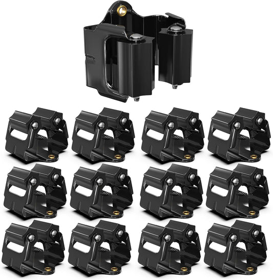 Mop and Broom Holder Big Size Hanging 1 KG Extra,Broom Holder 12 Pack,Wall Mount for organizing mop broom in Garden Laundry Room Cleaning Bathroom Kitchen Garage(Black)