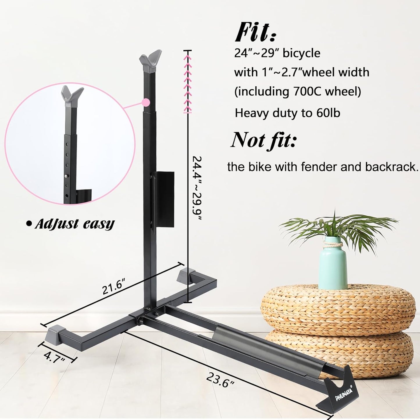 Bike Stand,Vertical Bike Rack For Indoor Bike Storage,Upright Bicycle Stand Floor.