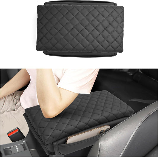 SXCY for 2024 2025 Crosstrek Armrest Cover (Thickened) for Subaru Crosstrek 2025 Accessories 2024 Crosstrek Center Console Cover 2025 Crosstrek Middle Console Cover (Checked, with Side Pockets)