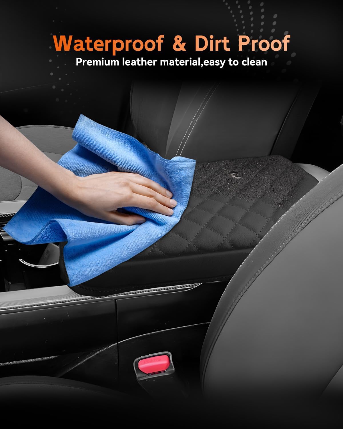 CDEFG for 2020-2025 Palisade Center Console Cover Armrest Cover for Palisade 2021 2022 2023 2024 2025 Accessories Console Arm Rest Protector Black