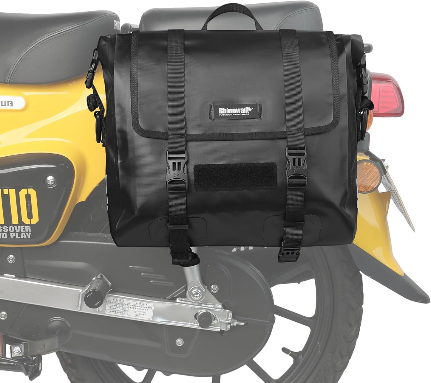 Rhinowalk Motorcycle Saddlebags, Waterproof Saddlebags, Quick Release 15L Single Side Hanging Bag Motorcycle Accessories