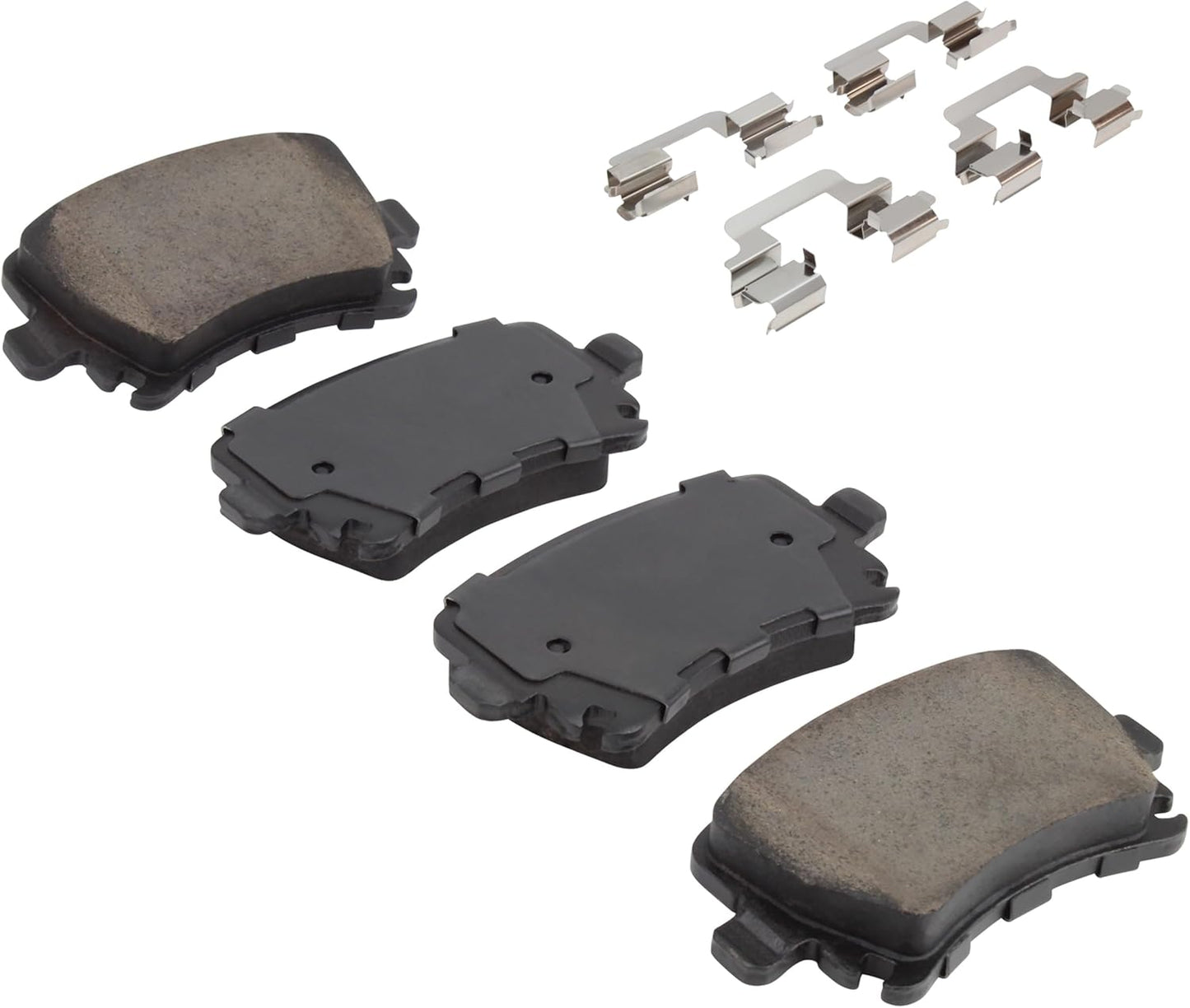 Premium Semi-Metallic Rear Brake Pads (1001-1108AM) Compatible with Audi A6 Quattro 2011-2011, Audi TTS Quattro 2009-2015, Volkswagen Passat 2006-2007, Volkswagen Passat CC 2009-2012