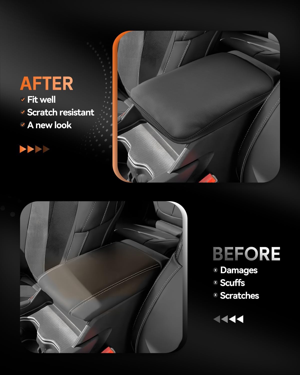 CDEFG for Jeep Grand Cherokee 4xe /L 2022-2025 Center Console Cover Armrest Box Cover for 2022 2023 2024 2025 Grand Cherokee/L Accessories (Not for Latitude Plus/Limited)