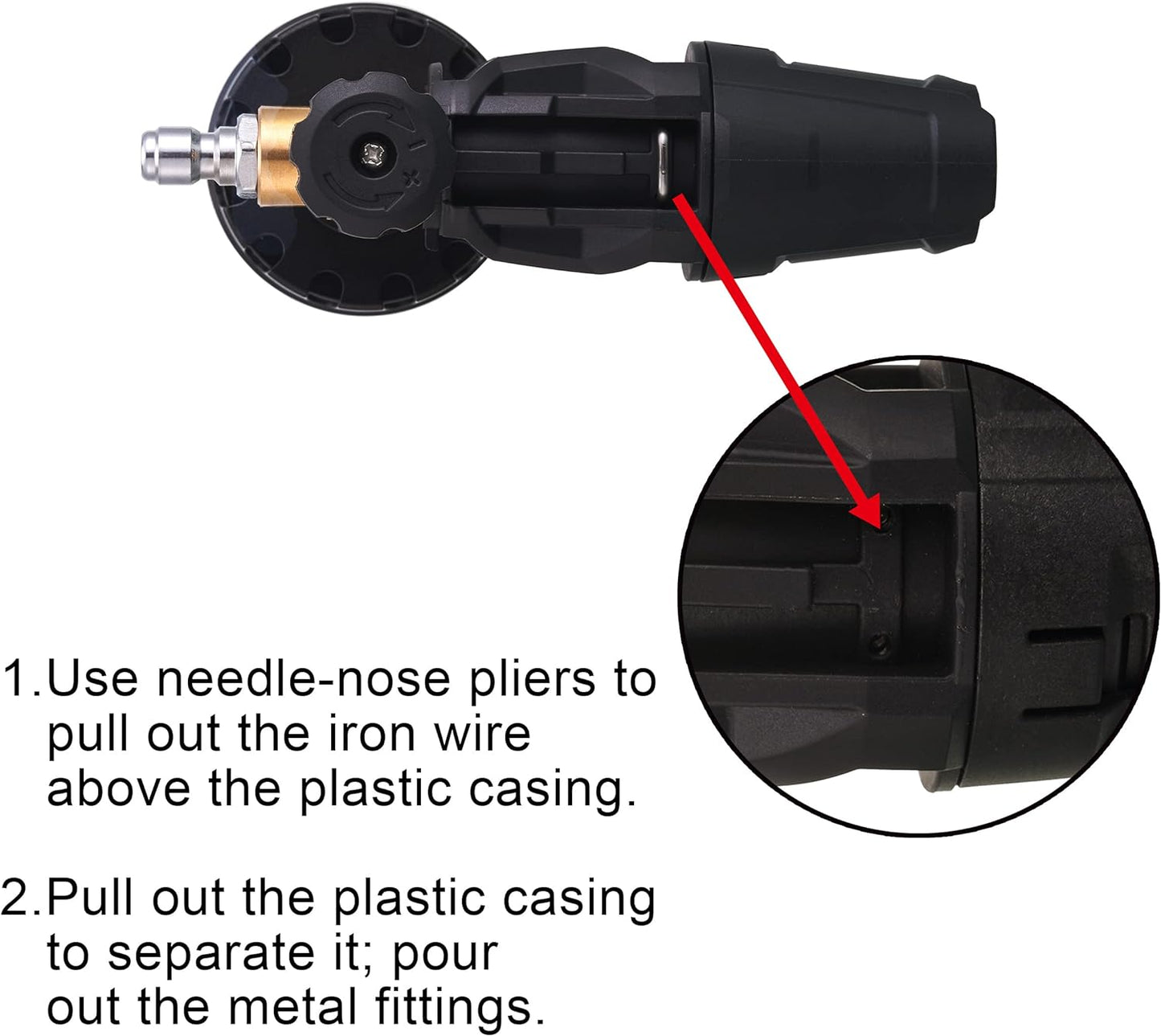 Tool Daily Foam Cannon, 1/4 Inch Quick Connect, Power Washer Foam Cannon with 5 Pressure Washer Nozzles,1 Liter